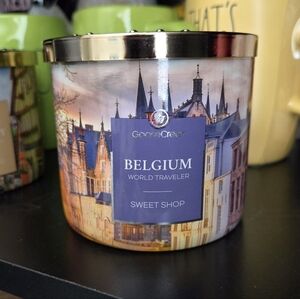Belgium EMPTY Candle Scenic Jar w/ Lid • (Goosecreek)